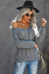 Love Letters Cable Knit Lace Up Sweater